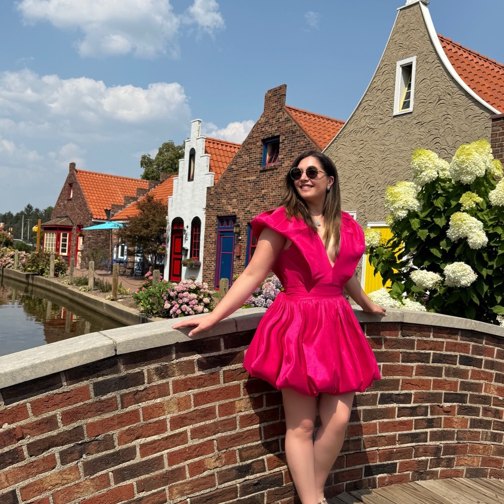 AKIRA Fuchsia Statement Dress - Picture 6 of 10